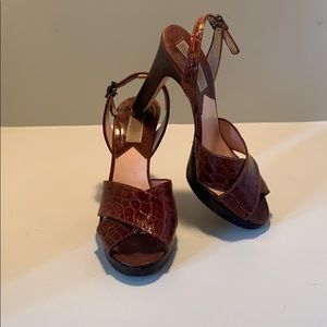 Michael Kors Genuine Crocodile Slingback Heel